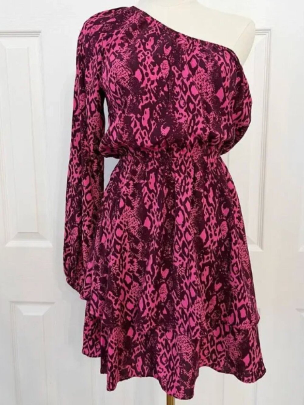 Maaji women’s pink Lange print loveliness quartz mini dress size small